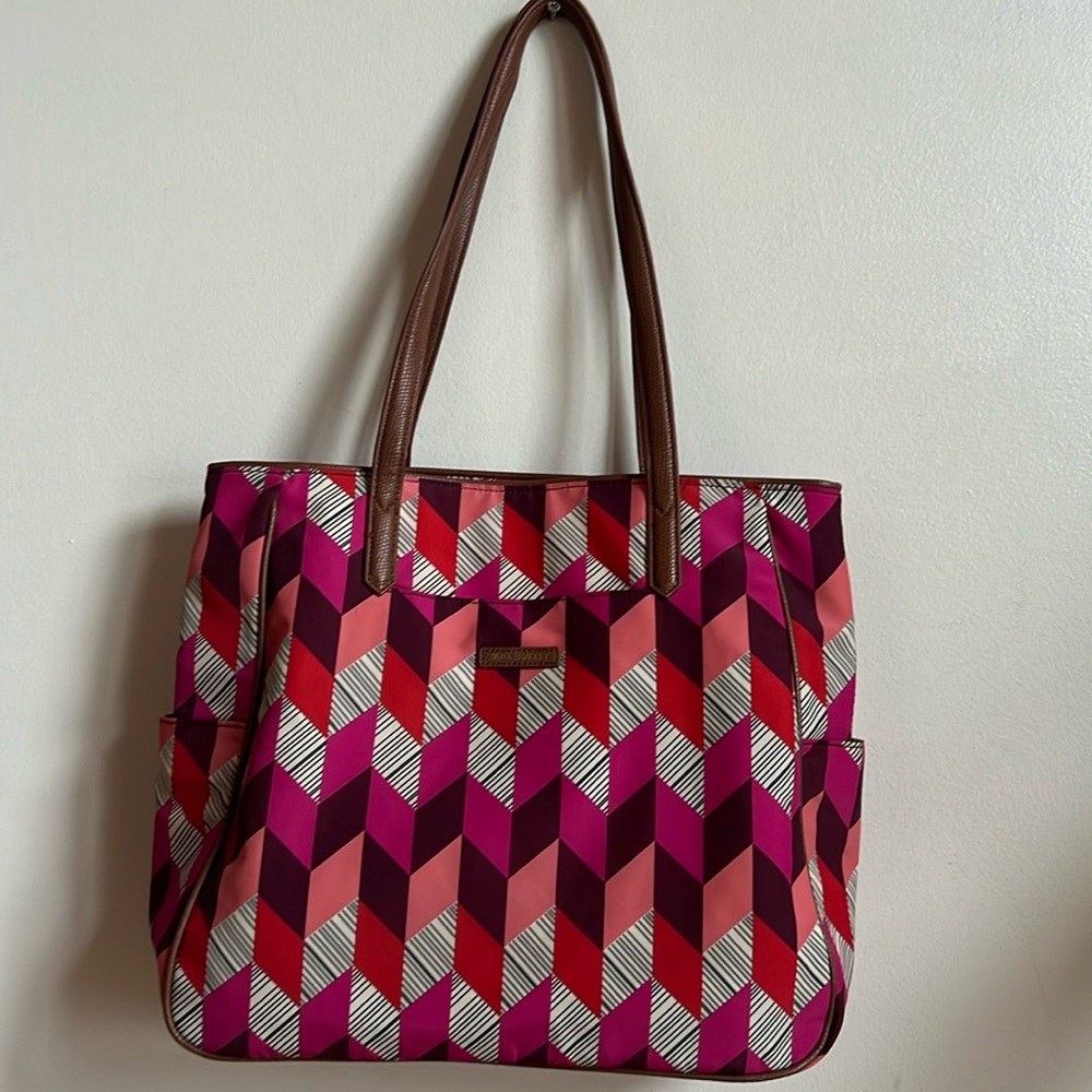 Vera Bradley tote bright geometric design